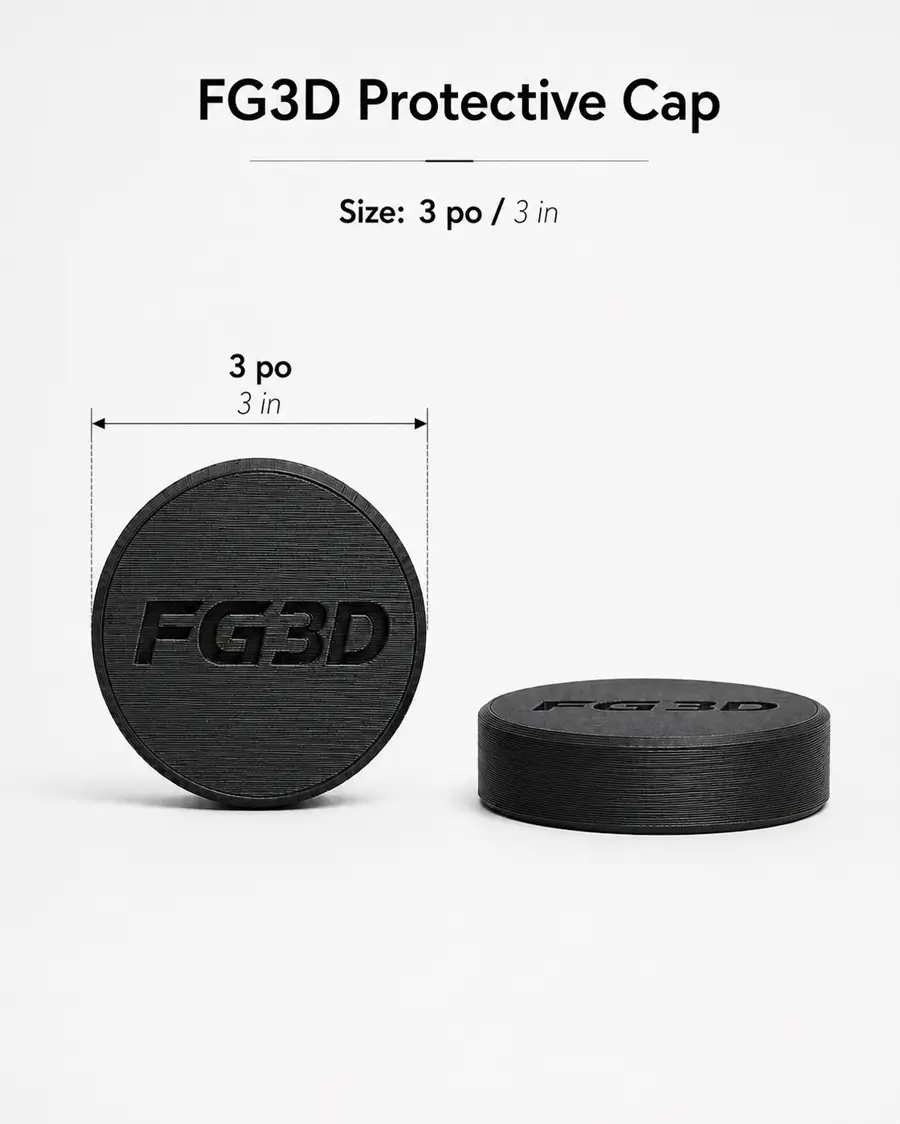 Capuchon de protection 3 po — fiche avec dimensions